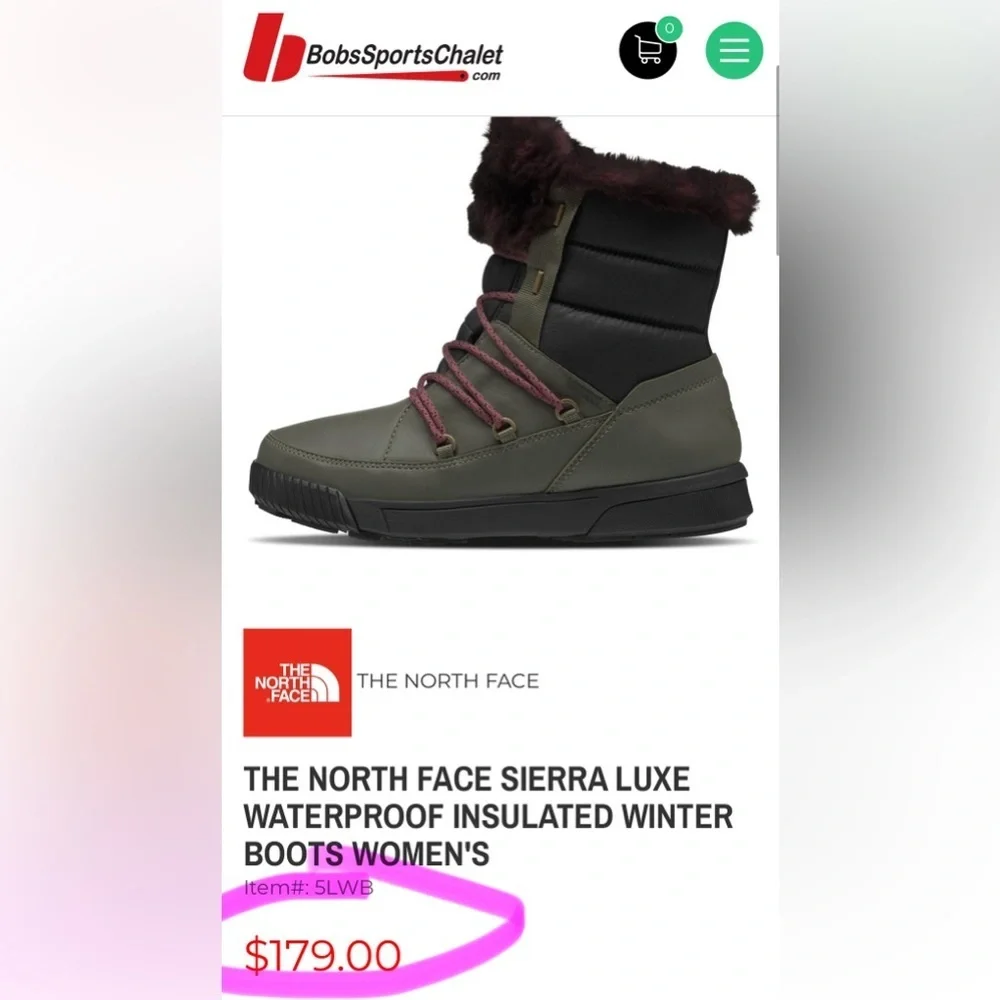 THE‎ NORTH FACE Women's Sierra Luxe Insulated Waterproof Boots | NEW!!!